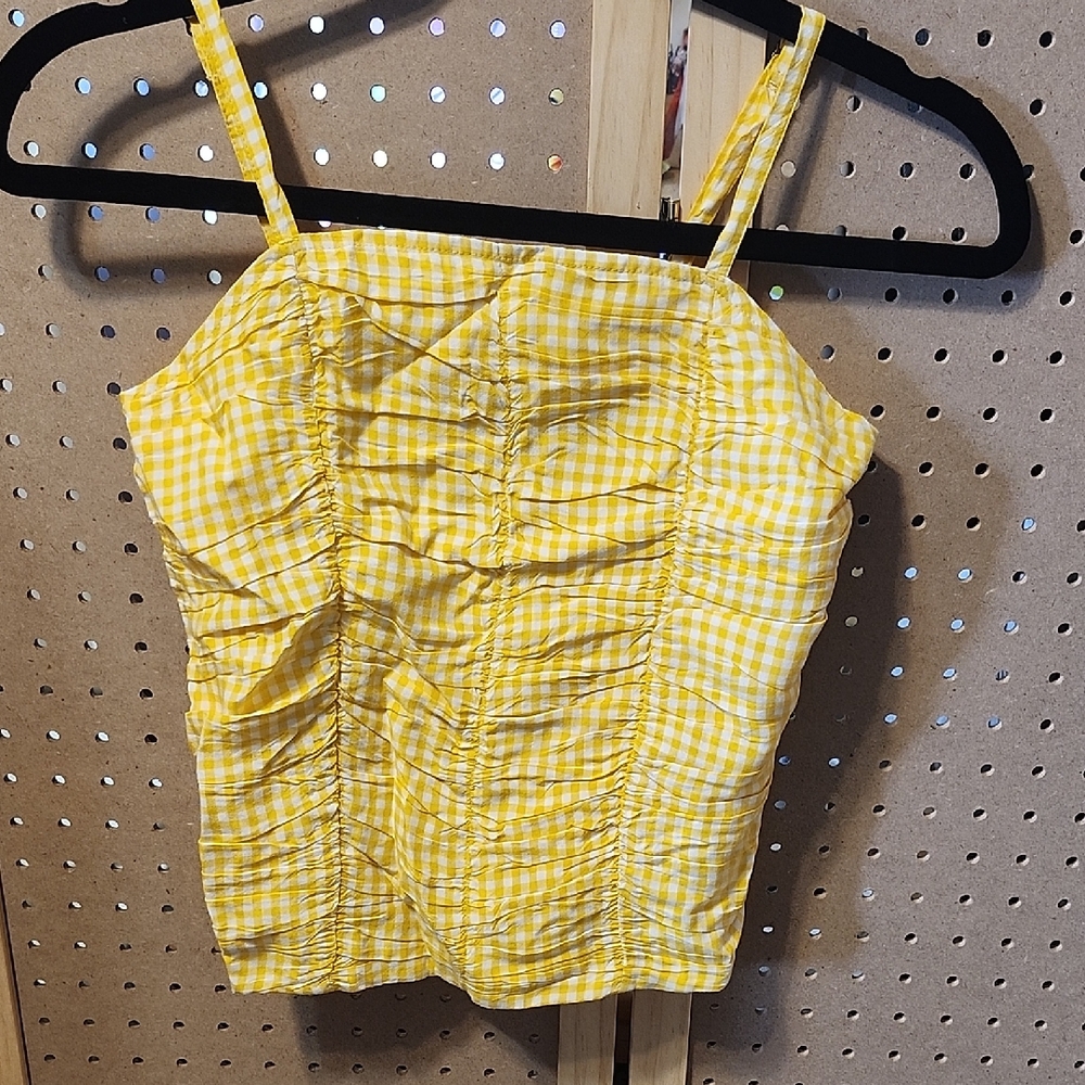 Abercrombie Kids Yellow Gingham Camisole